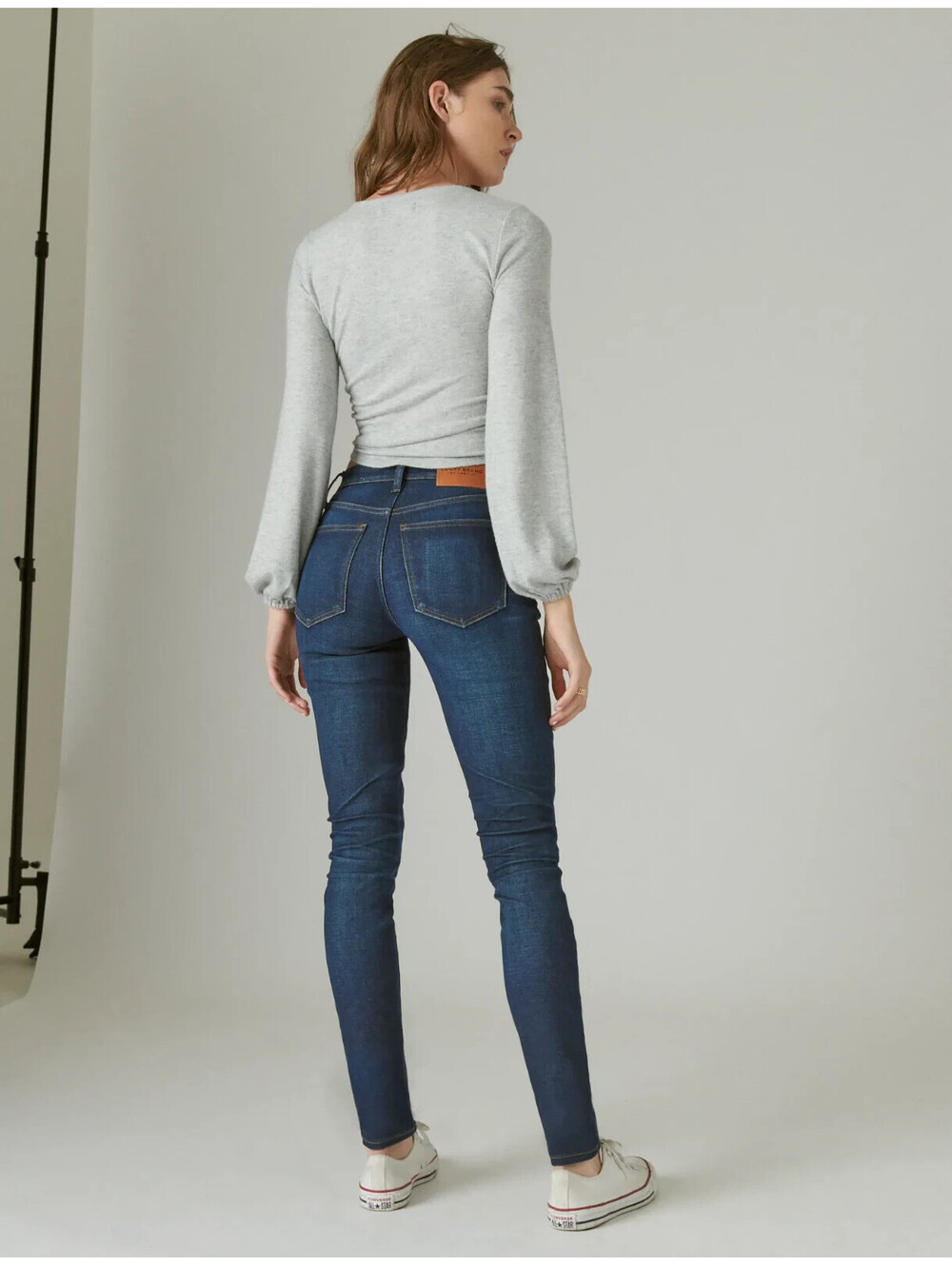 NWT Lucky Brand Bridgette High Rise Slim Fit Blue Skinny Jeans Size 27 $99 MSRP - Picture 1 of 13